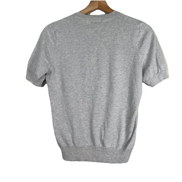 Minnie Rose Gray Short Sleeve Blouse - Picture 3 of 8